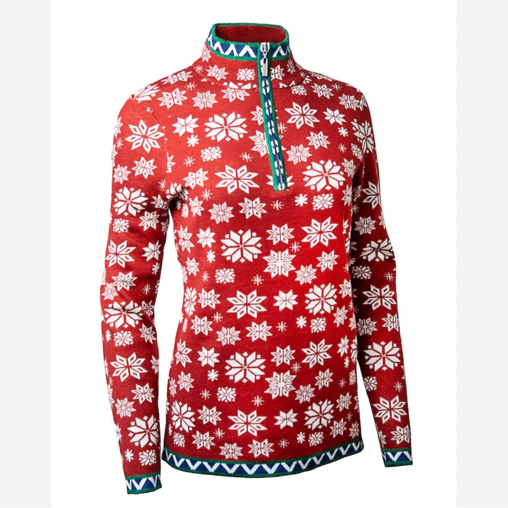Neve Jane Quarter Zip Merino Wool Sweater Size Medium